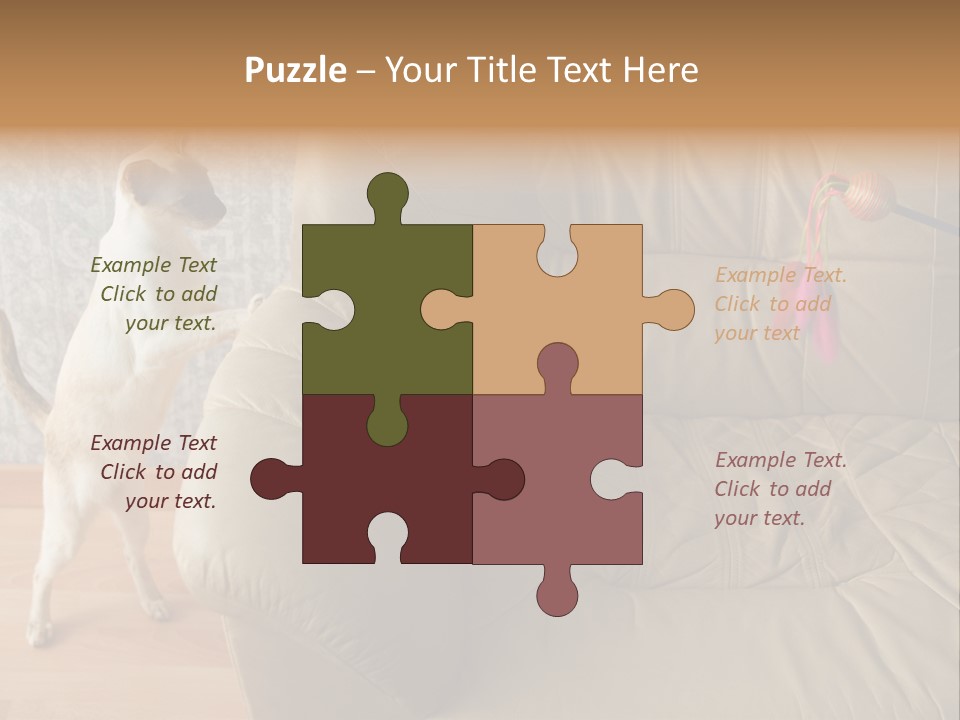 A Cat Standing On Its Hind Legs In Front Of A Couch PowerPoint Template