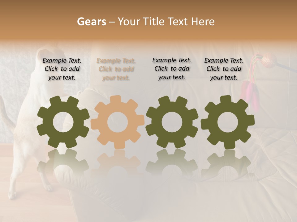 A Cat Standing On Its Hind Legs In Front Of A Couch PowerPoint Template