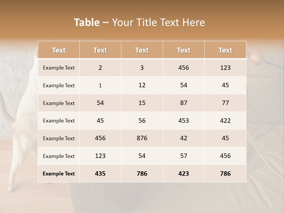 A Cat Standing On Its Hind Legs In Front Of A Couch PowerPoint Template