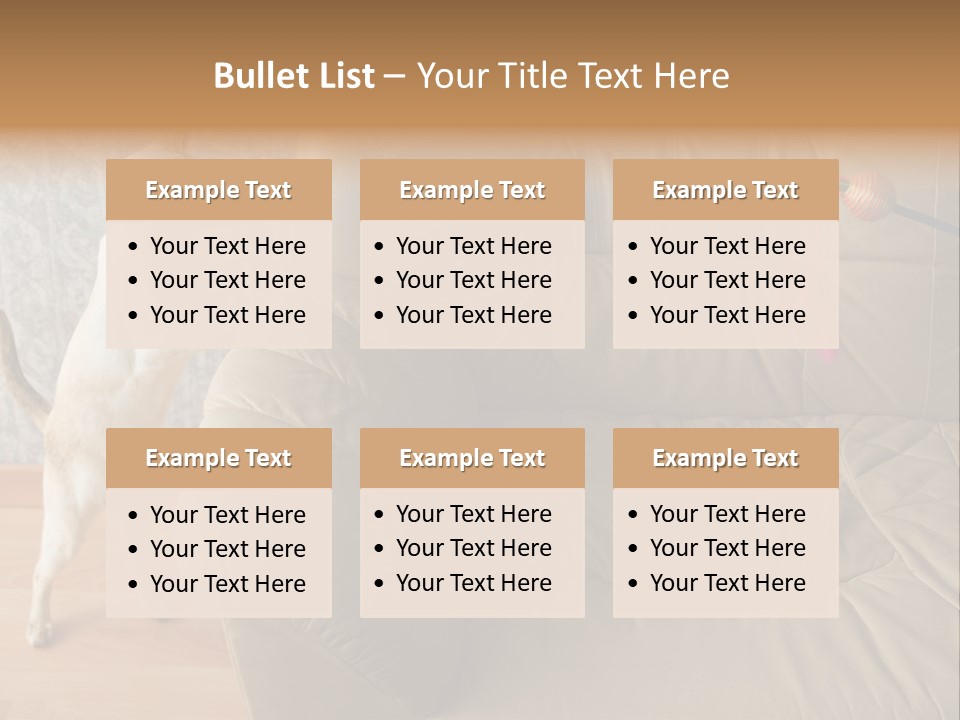 A Cat Standing On Its Hind Legs In Front Of A Couch PowerPoint Template