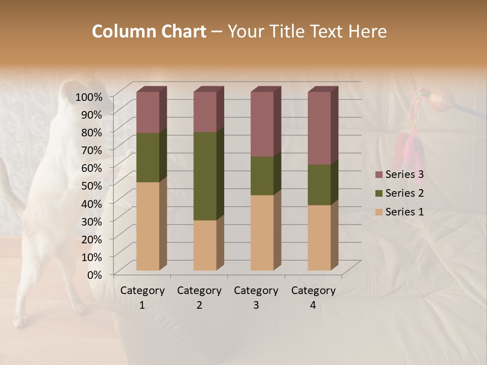 A Cat Standing On Its Hind Legs In Front Of A Couch PowerPoint Template