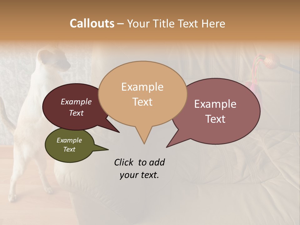 A Cat Standing On Its Hind Legs In Front Of A Couch PowerPoint Template