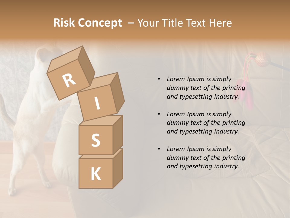 A Cat Standing On Its Hind Legs In Front Of A Couch PowerPoint Template