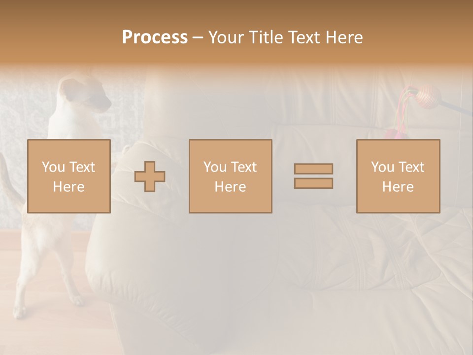 A Cat Standing On Its Hind Legs In Front Of A Couch PowerPoint Template
