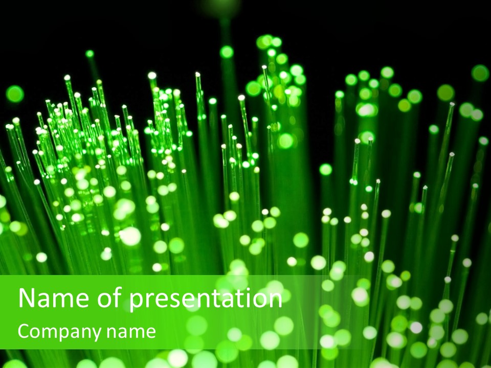 Optic Transfer Fiber PowerPoint Template