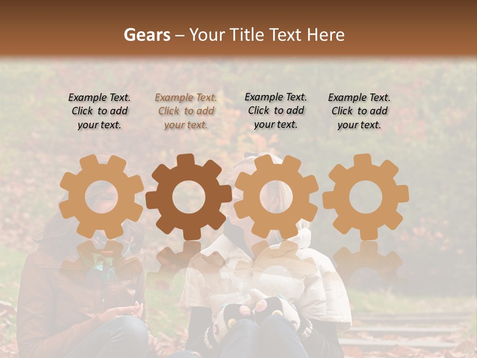 Two Women Sitting On The Ground Talking To Each Other PowerPoint Template