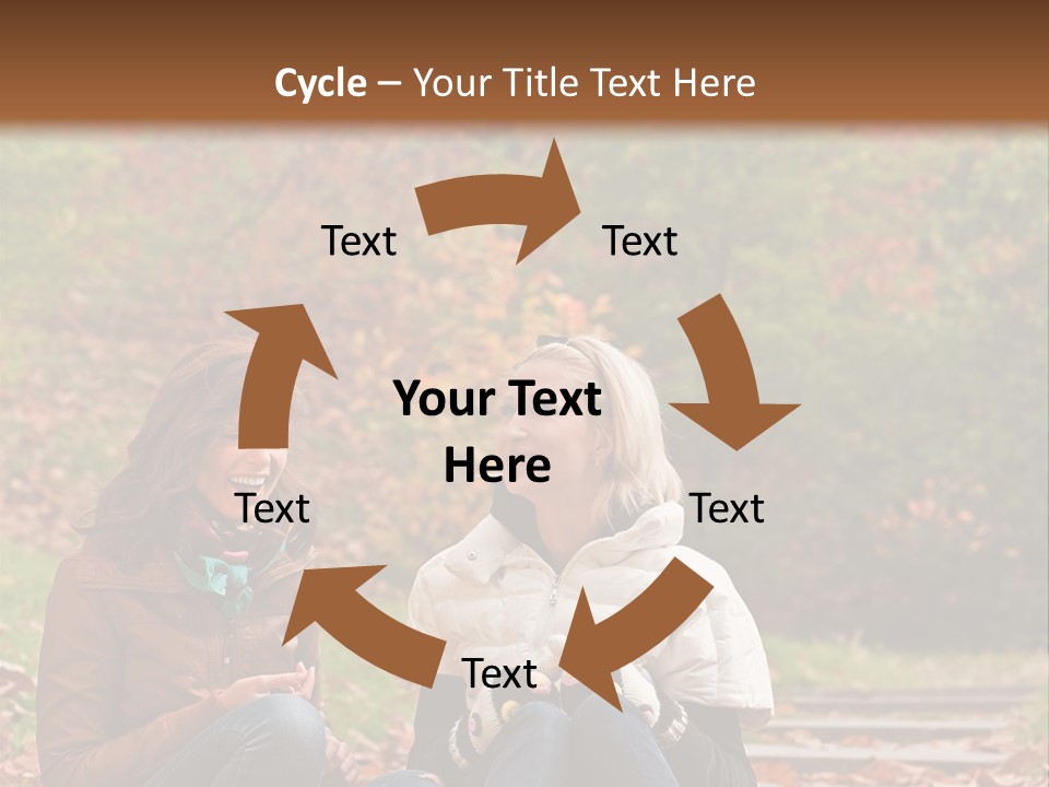 Two Women Sitting On The Ground Talking To Each Other PowerPoint Template