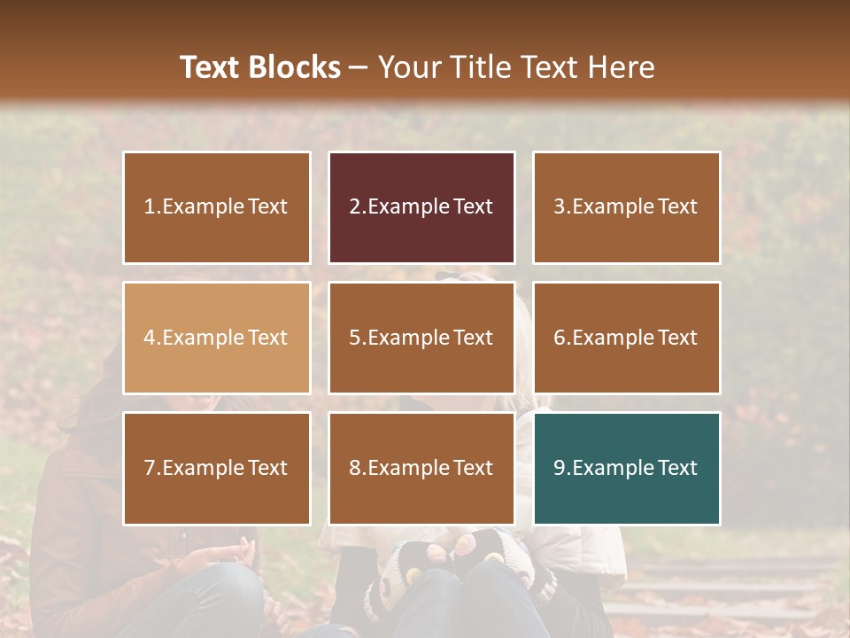 Two Women Sitting On The Ground Talking To Each Other PowerPoint Template