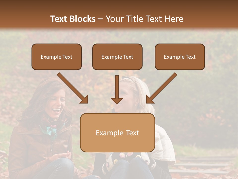 Two Women Sitting On The Ground Talking To Each Other PowerPoint Template