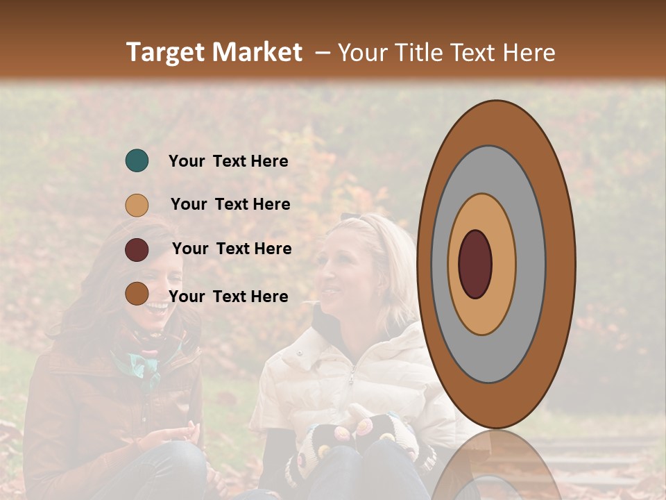 Two Women Sitting On The Ground Talking To Each Other PowerPoint Template