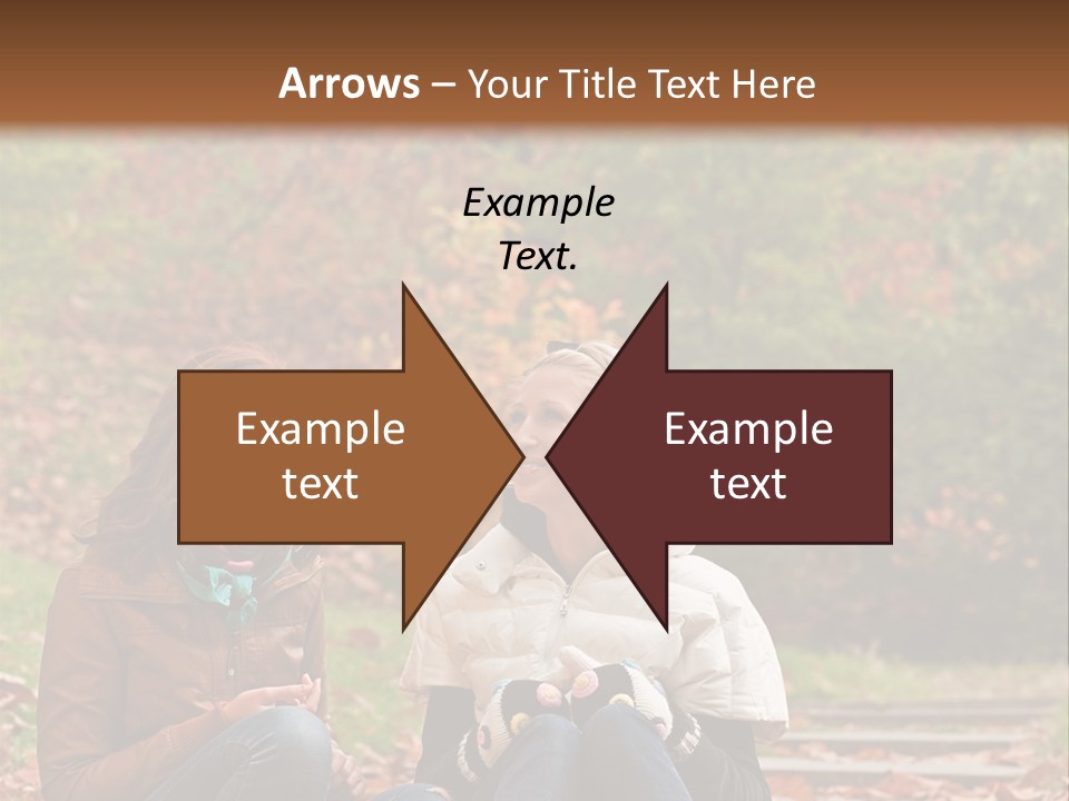 Two Women Sitting On The Ground Talking To Each Other PowerPoint Template