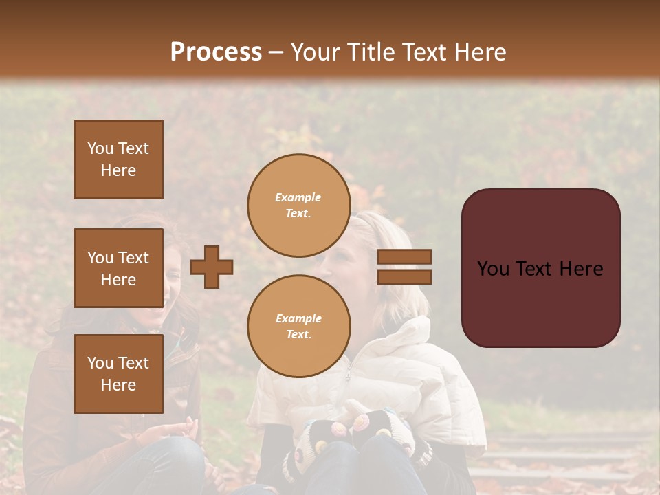 Two Women Sitting On The Ground Talking To Each Other PowerPoint Template