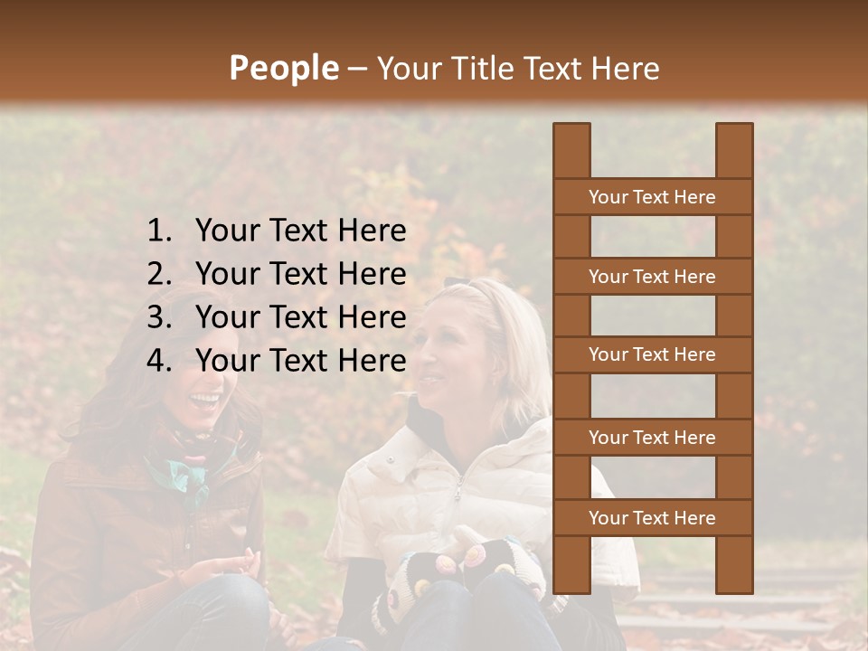 Two Women Sitting On The Ground Talking To Each Other PowerPoint Template