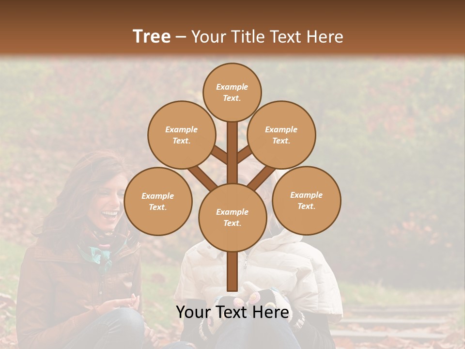 Two Women Sitting On The Ground Talking To Each Other PowerPoint Template