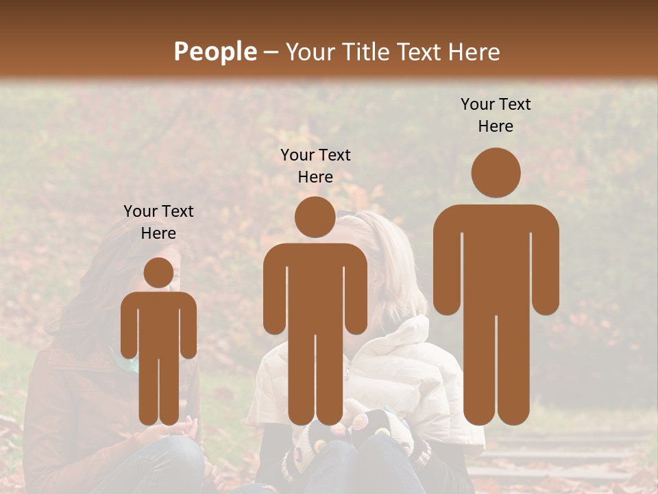 Two Women Sitting On The Ground Talking To Each Other PowerPoint Template