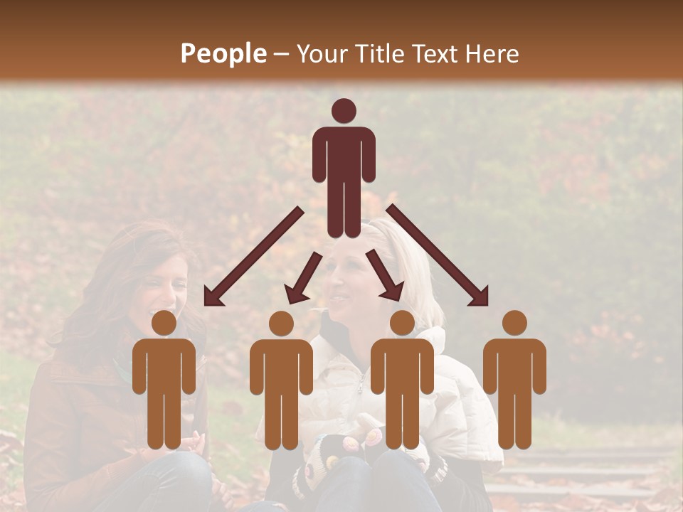 Two Women Sitting On The Ground Talking To Each Other PowerPoint Template