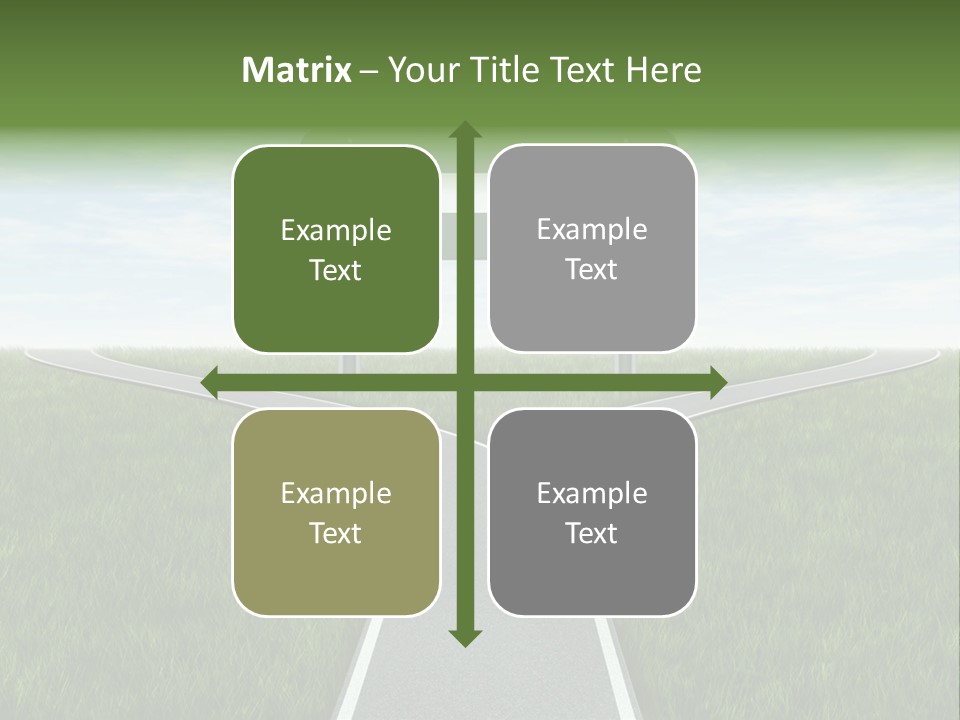 Trail Threedimensional Shape Lanes PowerPoint Template