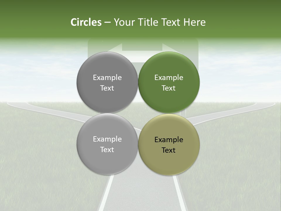 Trail Threedimensional Shape Lanes PowerPoint Template