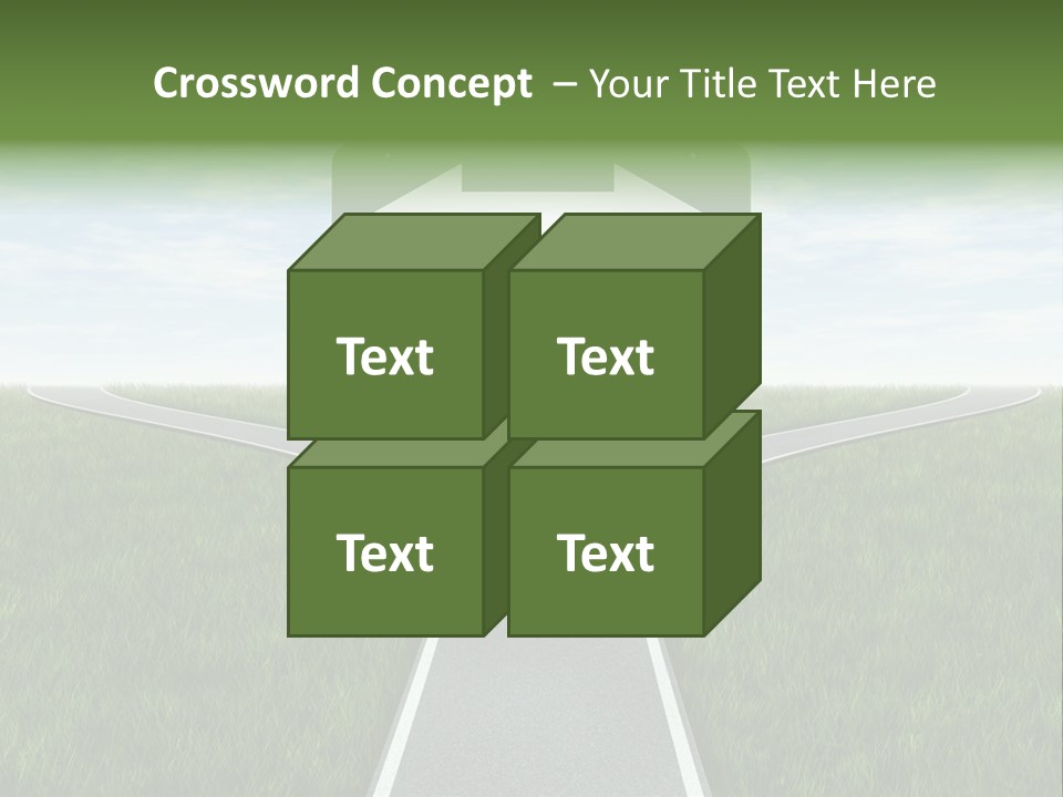 Trail Threedimensional Shape Lanes PowerPoint Template