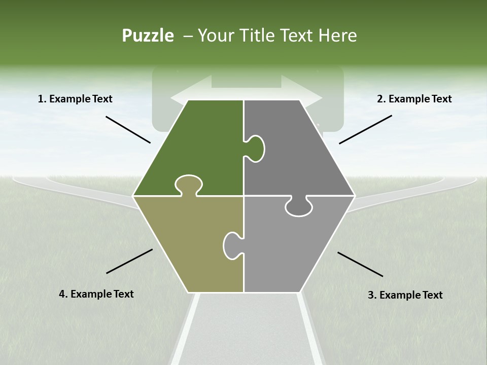 Trail Threedimensional Shape Lanes PowerPoint Template