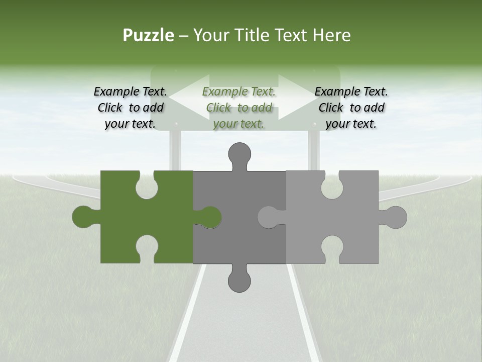 Trail Threedimensional Shape Lanes PowerPoint Template