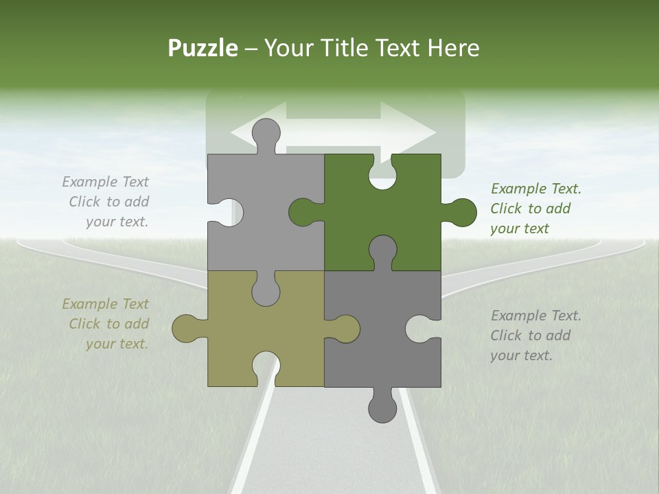 Trail Threedimensional Shape Lanes PowerPoint Template