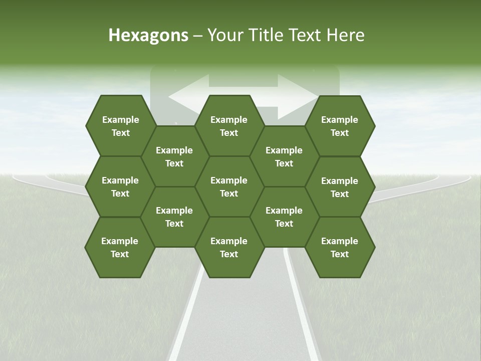 Trail Threedimensional Shape Lanes PowerPoint Template