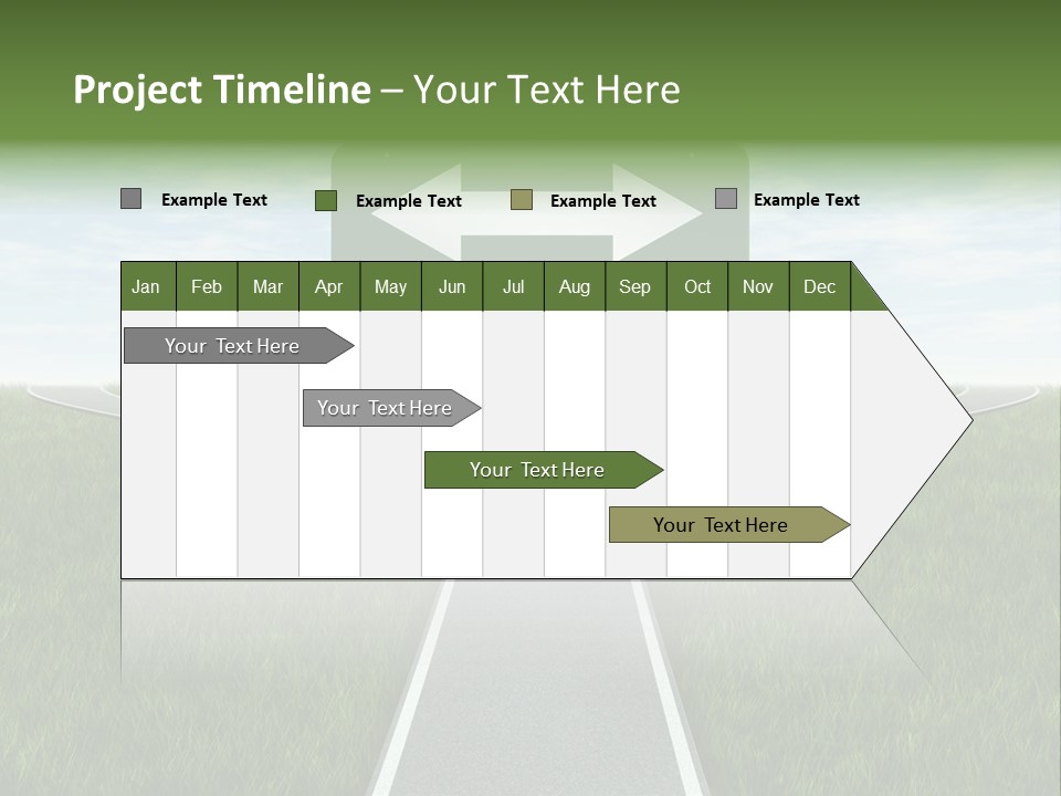 Trail Threedimensional Shape Lanes PowerPoint Template