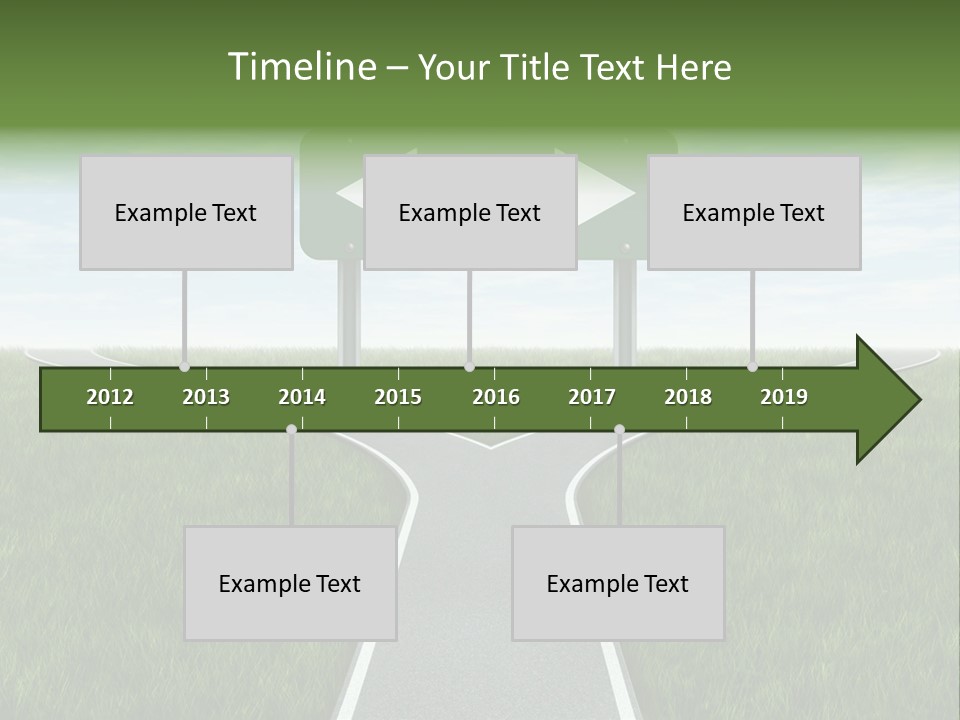 Trail Threedimensional Shape Lanes PowerPoint Template