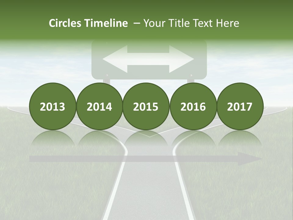 Trail Threedimensional Shape Lanes PowerPoint Template