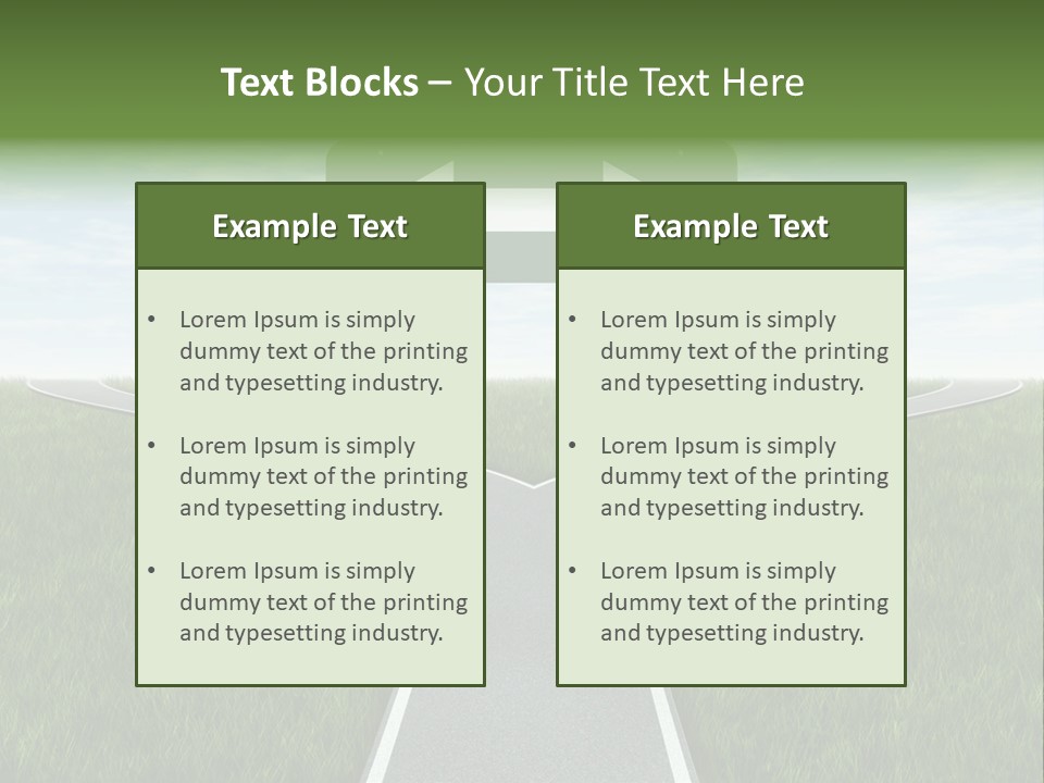 Trail Threedimensional Shape Lanes PowerPoint Template