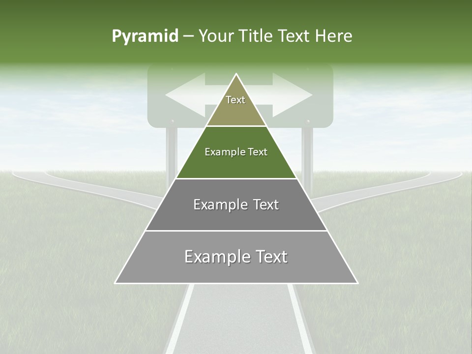 Trail Threedimensional Shape Lanes PowerPoint Template