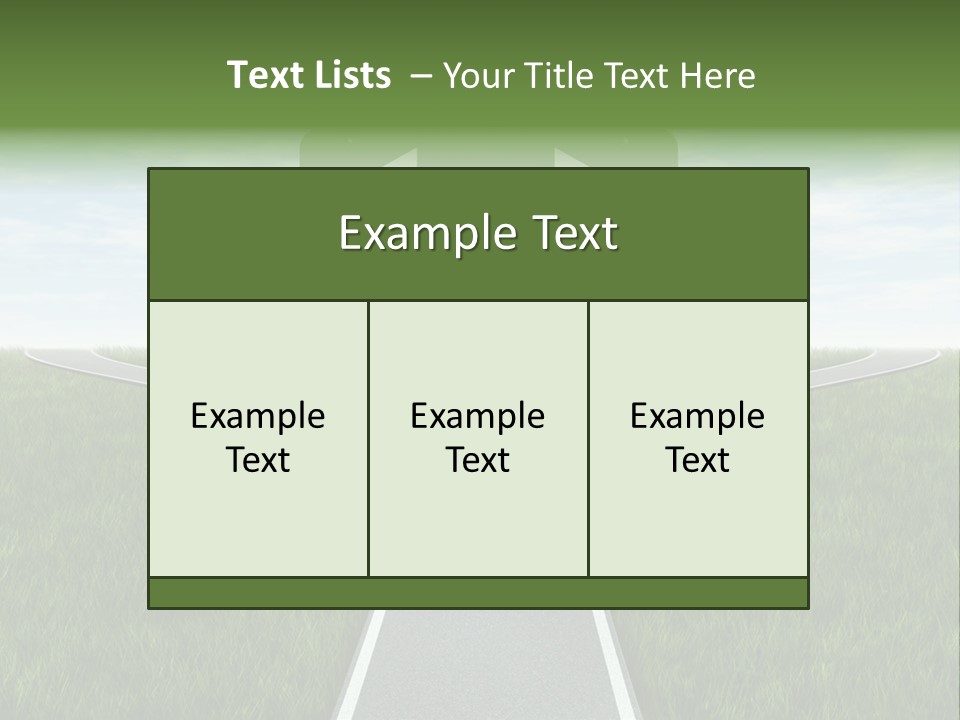 Trail Threedimensional Shape Lanes PowerPoint Template