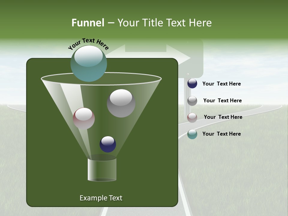 Trail Threedimensional Shape Lanes PowerPoint Template