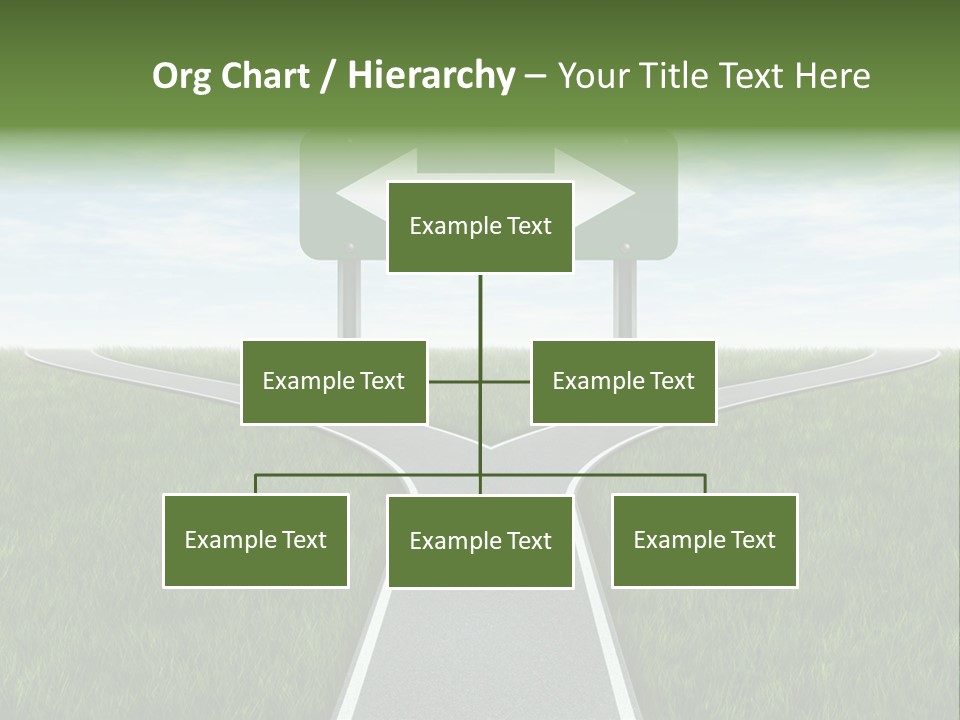 Trail Threedimensional Shape Lanes PowerPoint Template