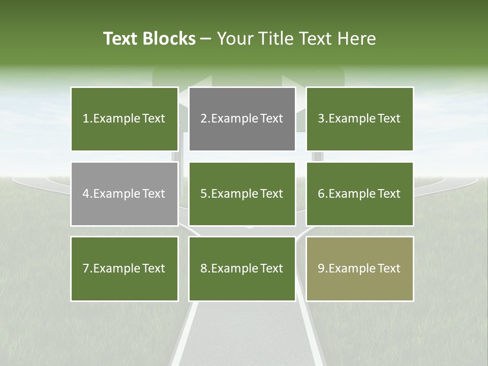 Trail Threedimensional Shape Lanes PowerPoint Template