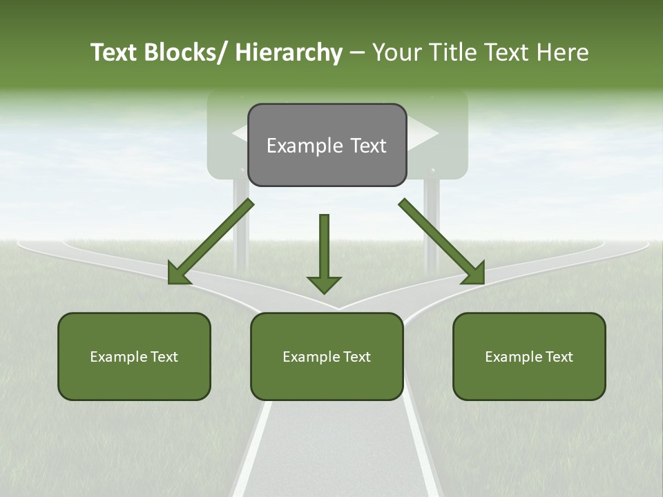 Trail Threedimensional Shape Lanes PowerPoint Template