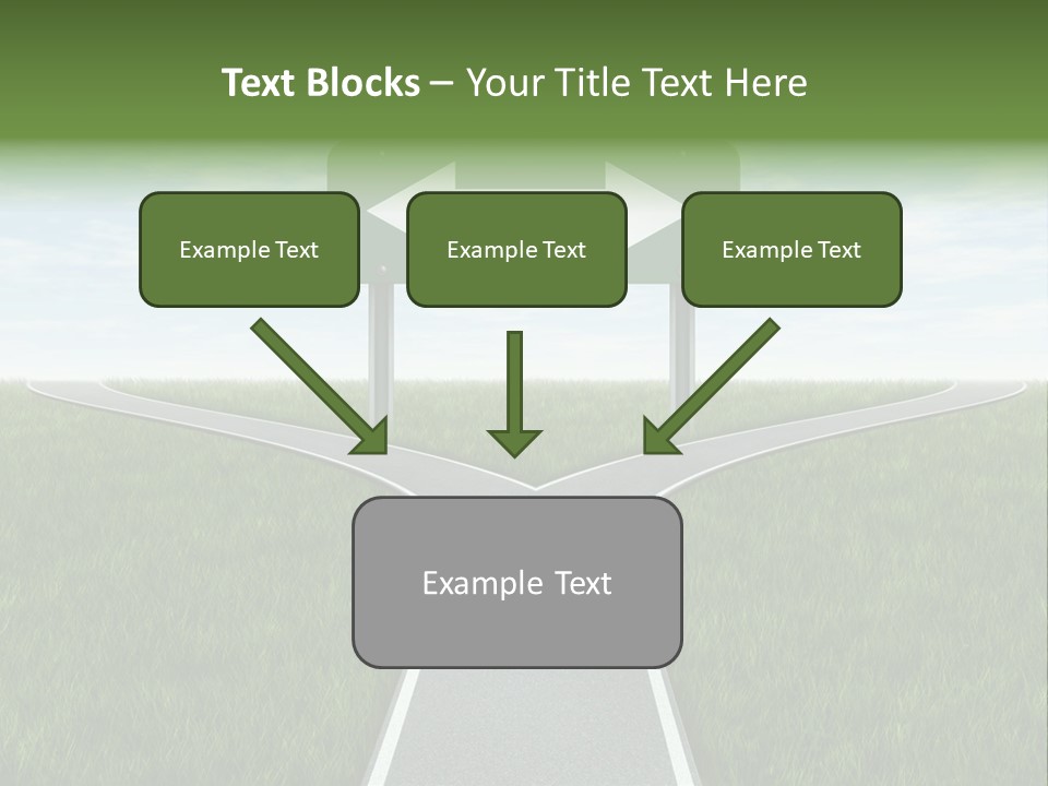 Trail Threedimensional Shape Lanes PowerPoint Template
