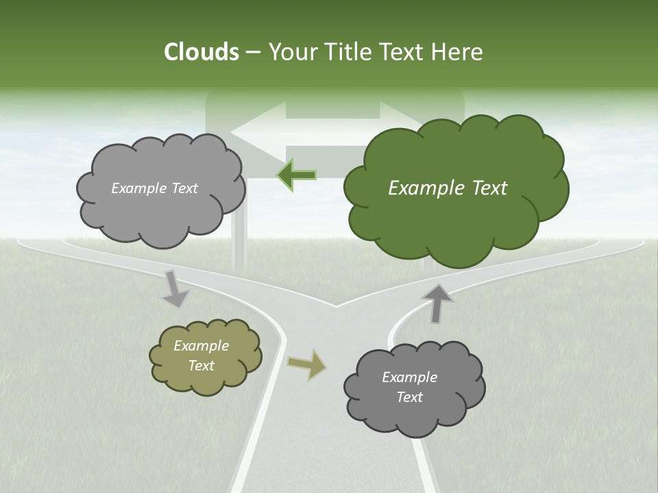 Trail Threedimensional Shape Lanes PowerPoint Template