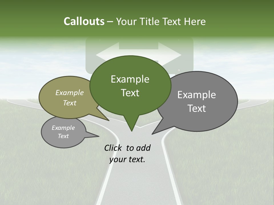 Trail Threedimensional Shape Lanes PowerPoint Template