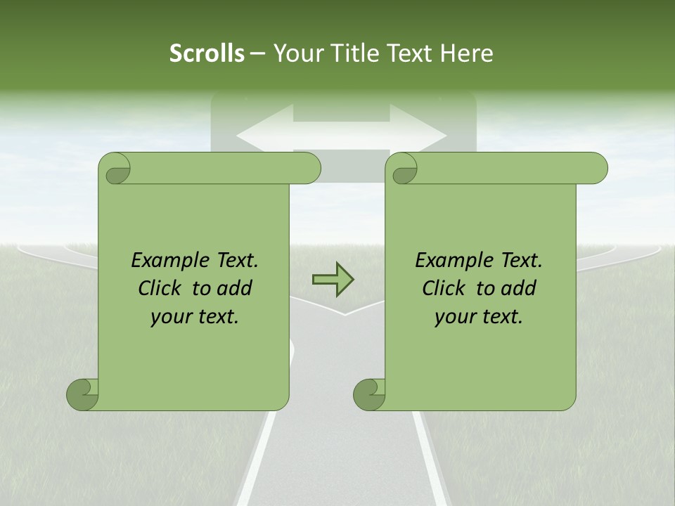 Trail Threedimensional Shape Lanes PowerPoint Template