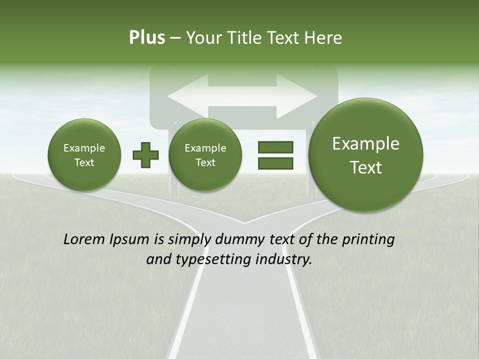 Trail Threedimensional Shape Lanes PowerPoint Template