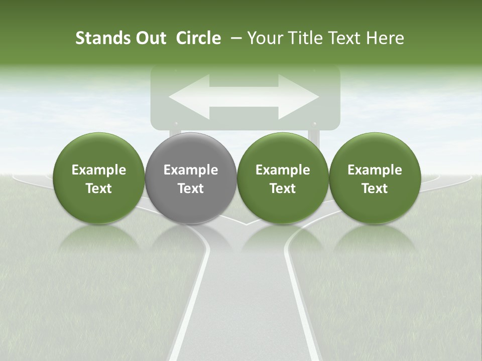 Trail Threedimensional Shape Lanes PowerPoint Template