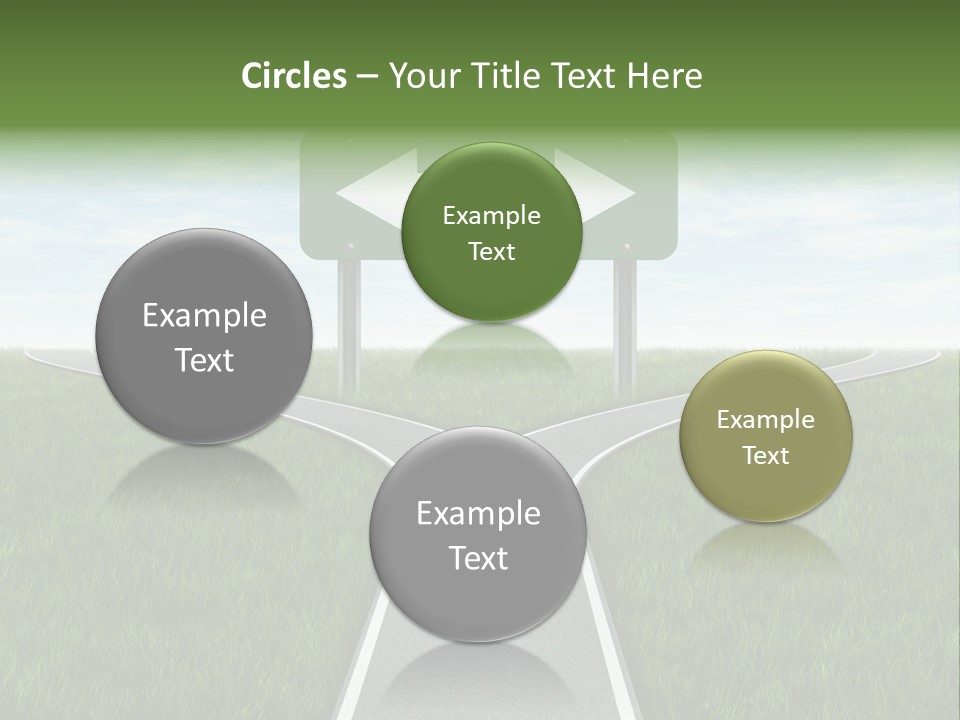 Trail Threedimensional Shape Lanes PowerPoint Template