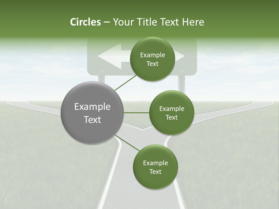 Trail Threedimensional Shape Lanes PowerPoint Template