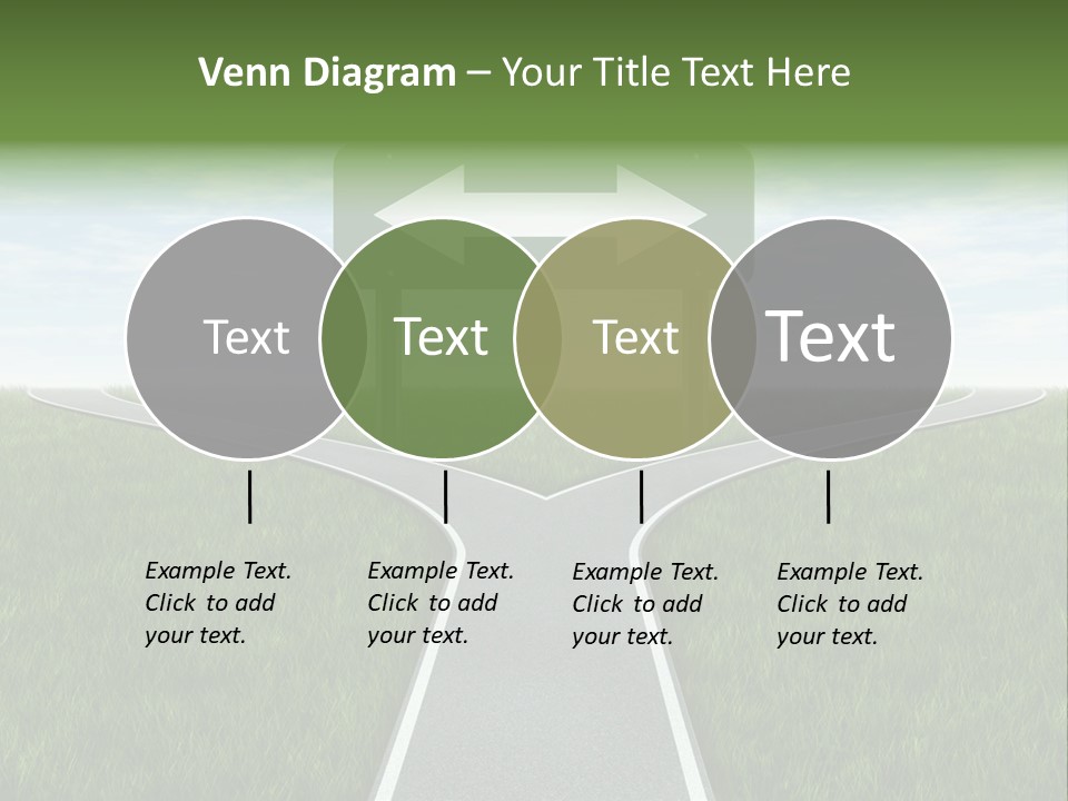 Trail Threedimensional Shape Lanes PowerPoint Template