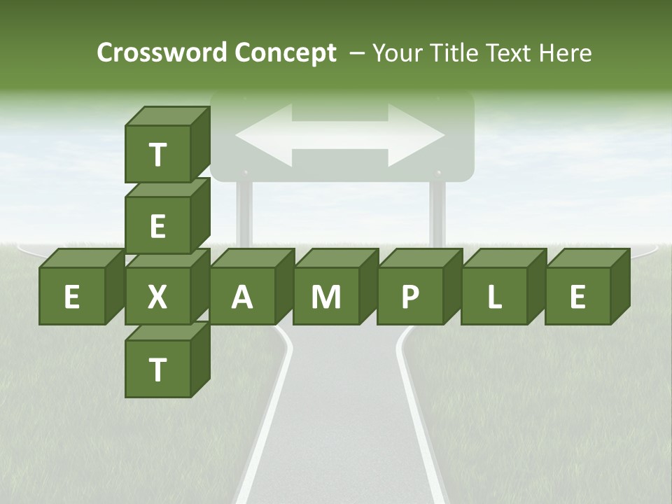 Trail Threedimensional Shape Lanes PowerPoint Template
