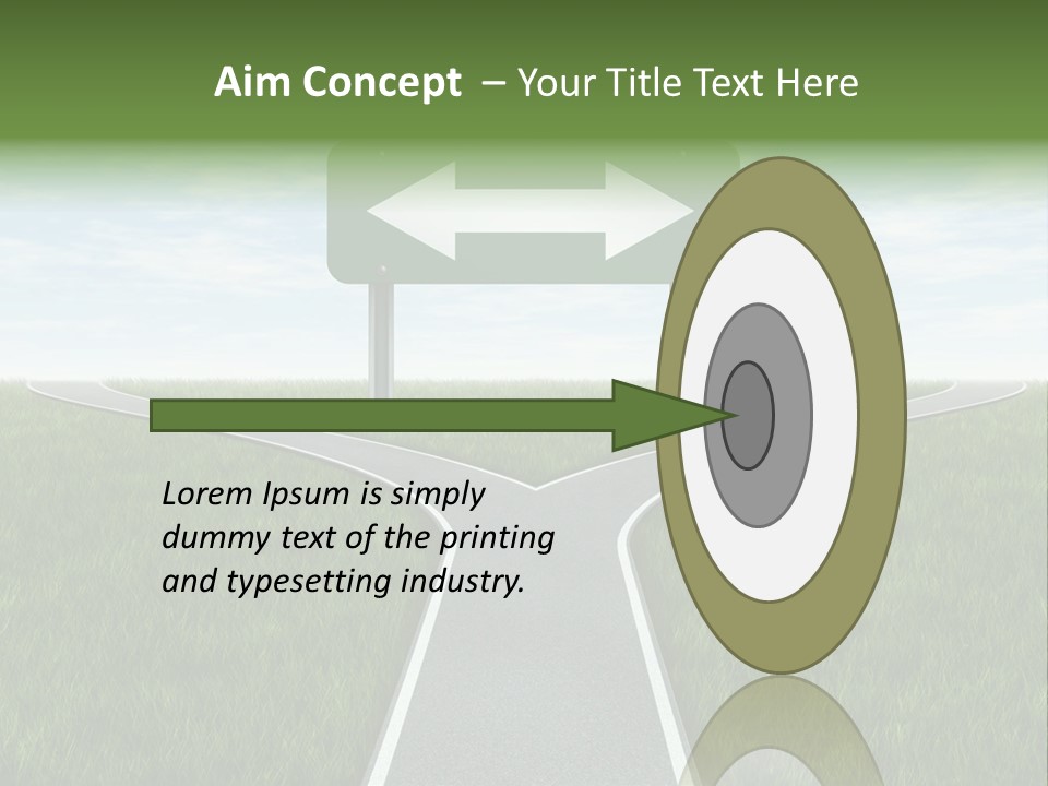 Trail Threedimensional Shape Lanes PowerPoint Template