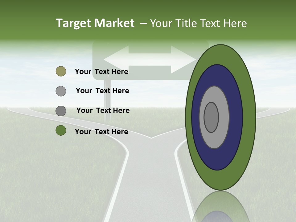 Trail Threedimensional Shape Lanes PowerPoint Template