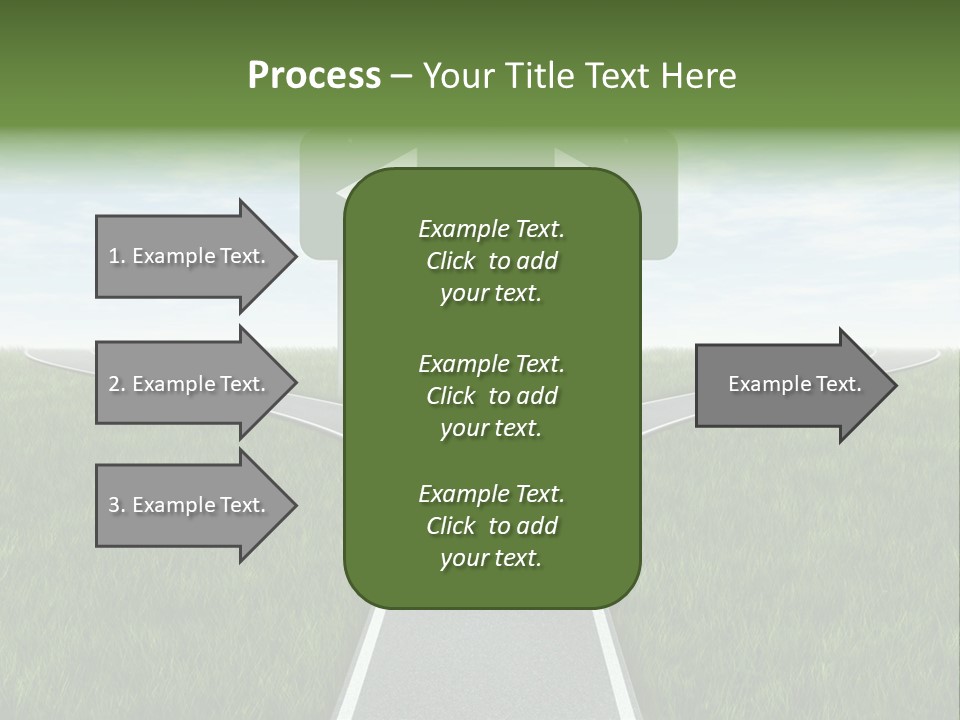 Trail Threedimensional Shape Lanes PowerPoint Template